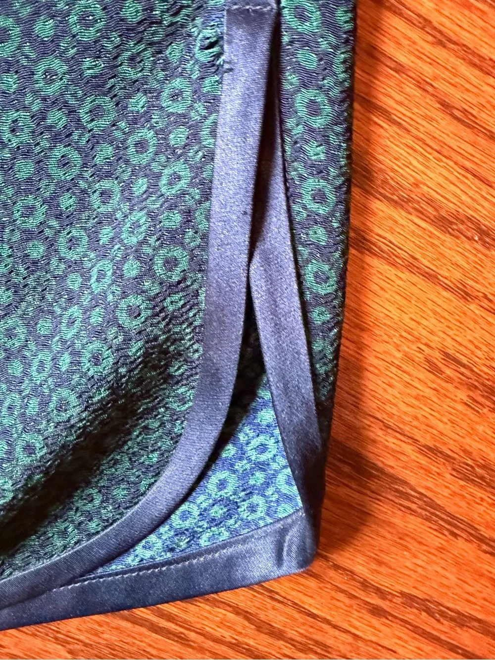 Tory Burch Teal/Navy Geometric Print Ames Skirt - Size 2